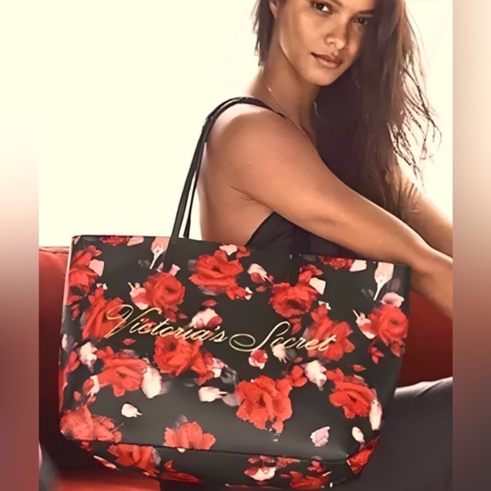 Victorias Secret Limited Edition 2019 Large Red Floral Tote